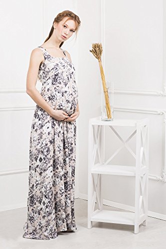 YnimioAOX Abito Lungo Premaman Per Servizio Fotografico, Maxi Con Volant E Spalle Scoperte, Elasticizzato E Aderente, Per Baby Shower E Matrimonio