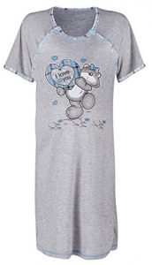 Happy Mama MATERNITY HOSPITAL SET - Camicia Da Notte - Grey Melange And Grey With Stars H3t29f001 C14